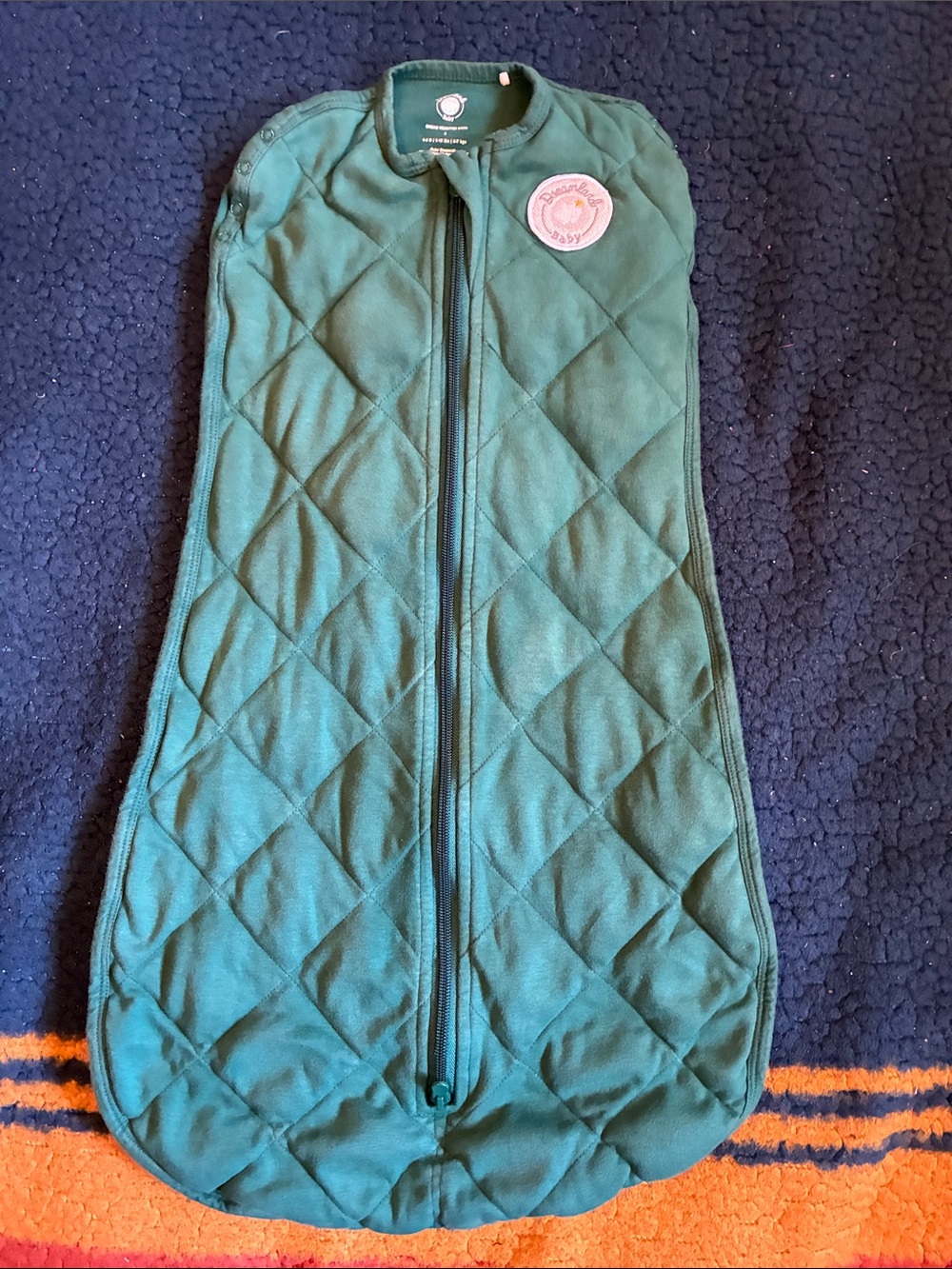 Dreamland baby Quilted green Baby Sleep Sack Cozy Zippered Sleep Bag
